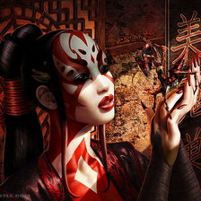 Схема вышивки «восточная красавица»