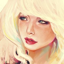 Схема вышивки «девушка с веснушками»