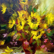 Схема вышивки «подсолнухи»