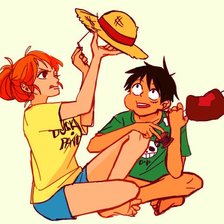 Схема вышивки «нами и луффи»