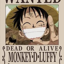 Схема вышивки «wanted луффи»