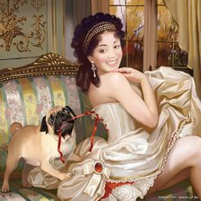 Схема вышивки «девушка»