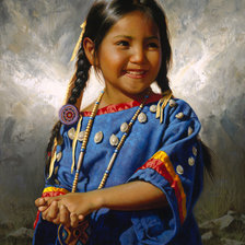 Схема вышивки «Karen Noles - Индианско момиче»