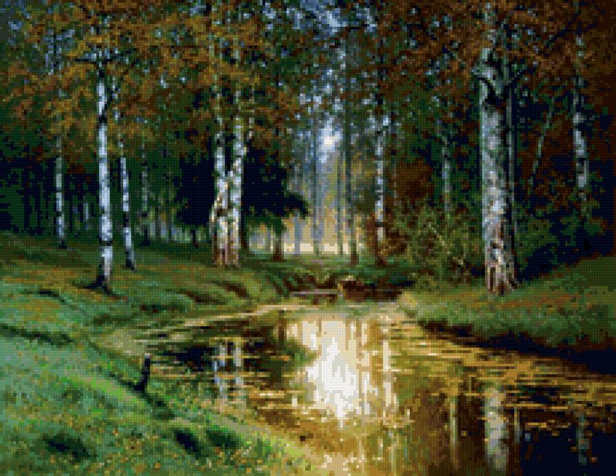 березовая роща - пейзаж, природа. лето, река - предпросмотр