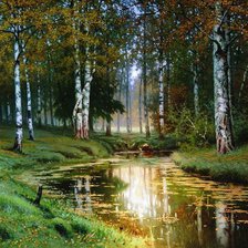 Схема вышивки «березовая роща»