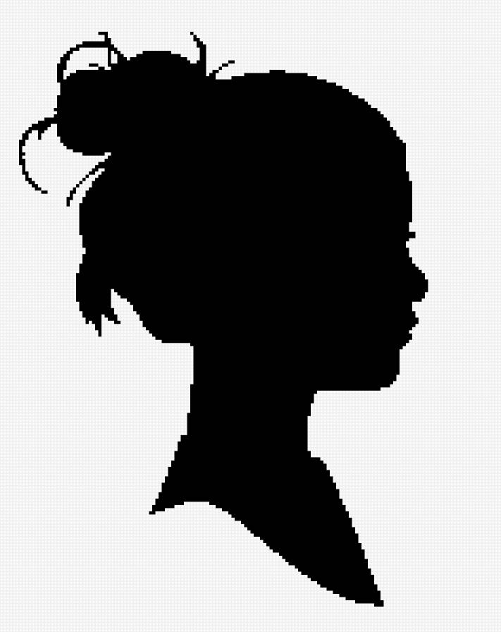 девушка - профиль, девушка - предпросмотр