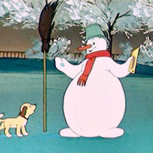 Схема вышивки «Снеговик-почтовик»