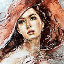 Схема вышивки «Образ девушки»