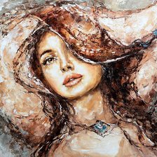 Схема вышивки «Образ девушки»