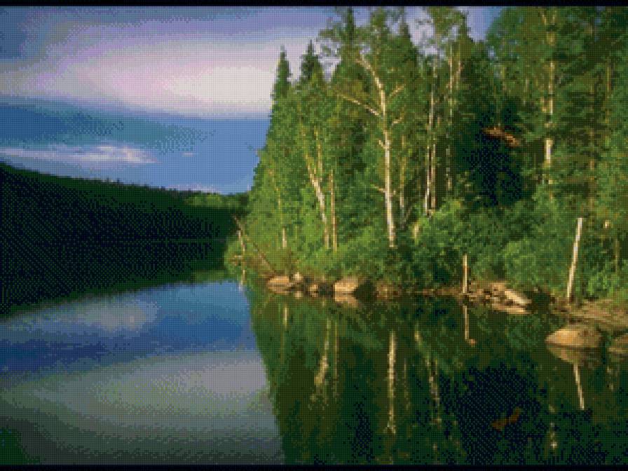 летнее спокойствие - река, природа. лето, пейзаж - предпросмотр