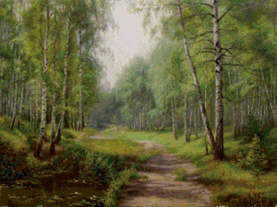 березовая роща - лес, березы, пейзаж. природа. лето, тропинка - предпросмотр