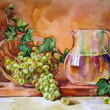 Схема вышивки «вино и виноград»