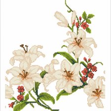 Схема вышивки «Рушник с лилиями»