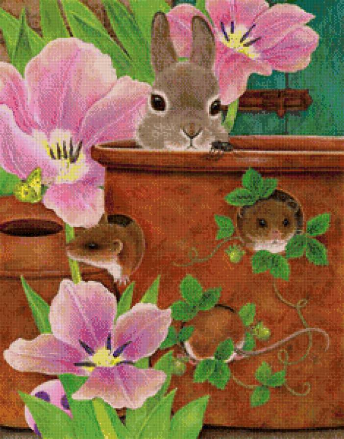 спрятались - животные - предпросмотр