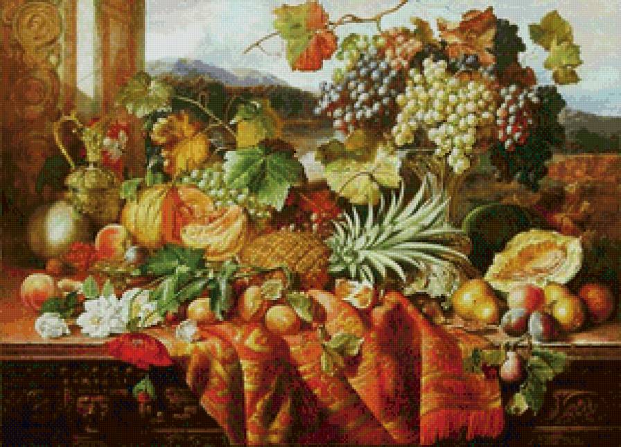 Натюрморт - натюрморт, картина, фрукты - предпросмотр