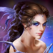 Схема вышивки «девушка фэнтези»