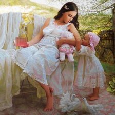 с мамой на прогулке