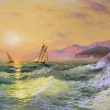 Схема вышивки «море»