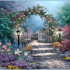 Схема вышивки «пейзаж»