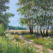 Схема вышивки «летний пейзаж»