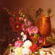 Схема вышивки «натюрморт с розами»