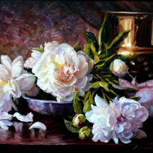 Схема вышивки «Пионы»