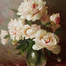 Схема вышивки «Букет белых пионов»