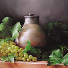 Схема вышивки «виноград и кувшин»