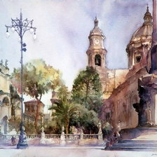 Схема вышивки «городок»