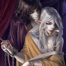 Схема вышивки «двое»