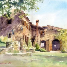 Схема вышивки «итальянский домик»