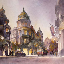 акварель. италия