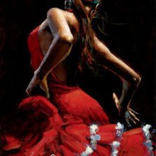 Схема вышивки «фламенко»