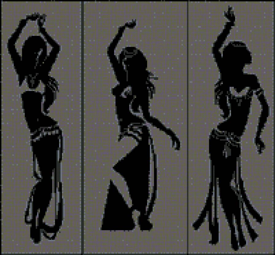 Триптих.танец. - танцовщицы, девушки, танец. - предпросмотр