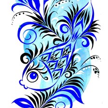 гжель рыбка