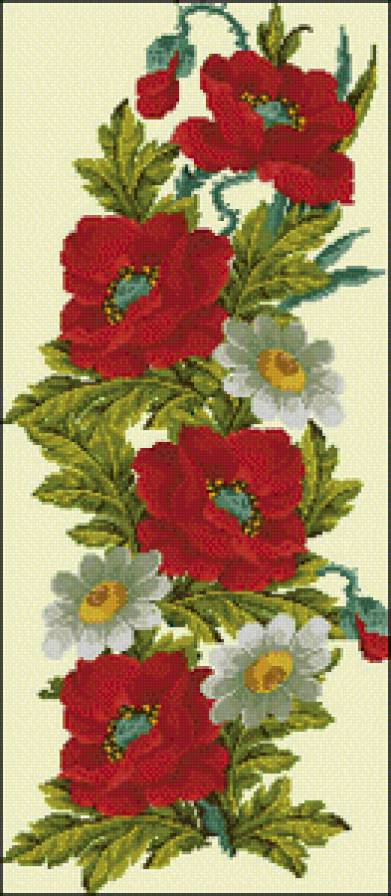 дорожка - маки цветы поле - предпросмотр