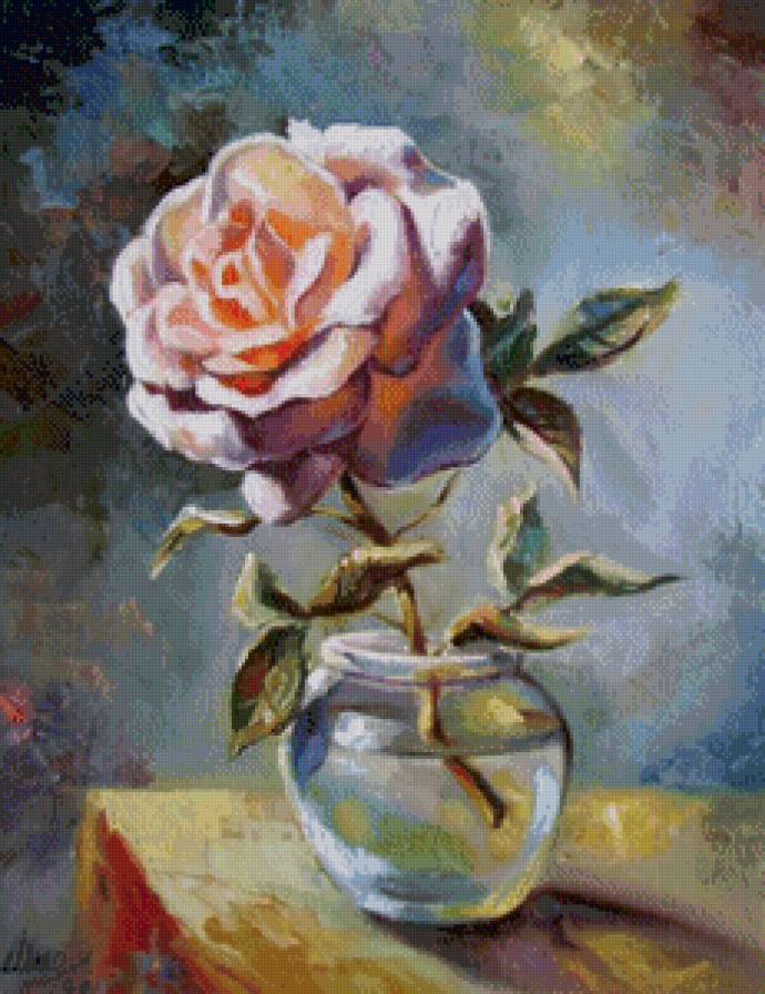 Роза в вазе - роза - предпросмотр