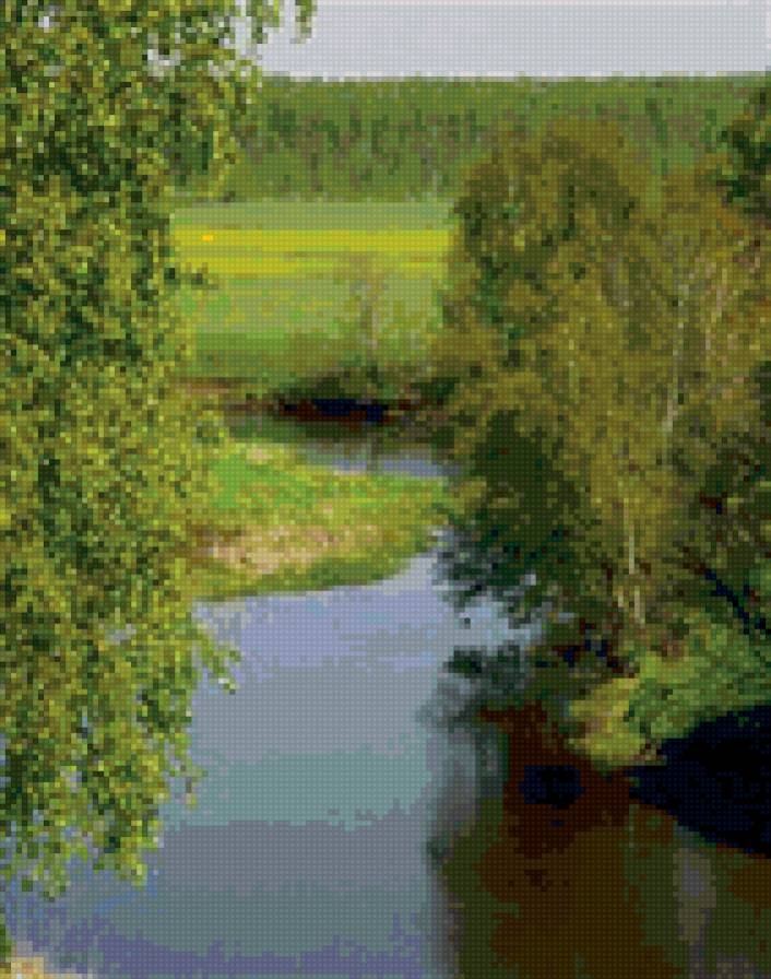 летний пейзаж - природа. лето, река, пейзаж - предпросмотр