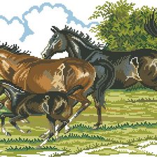 Схема вышивки «лошади»