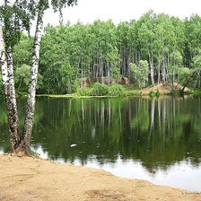 Схема вышивки «озеро»