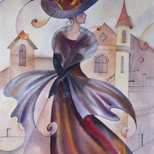 Схема вышивки «дама с собачкой»