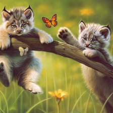 Схема вышивки «котята»