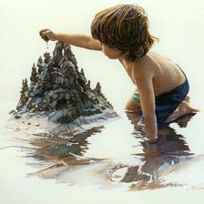 Схема вышивки «песчаный замок»