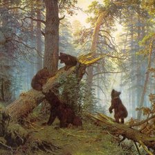 Схема вышивки «Иван Шишкин, сосновый ббор»