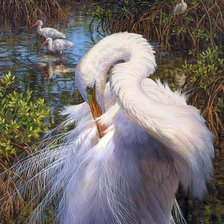 Схема вышивки «Цапля»