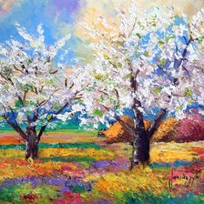 Схема вышивки «весенний сад»