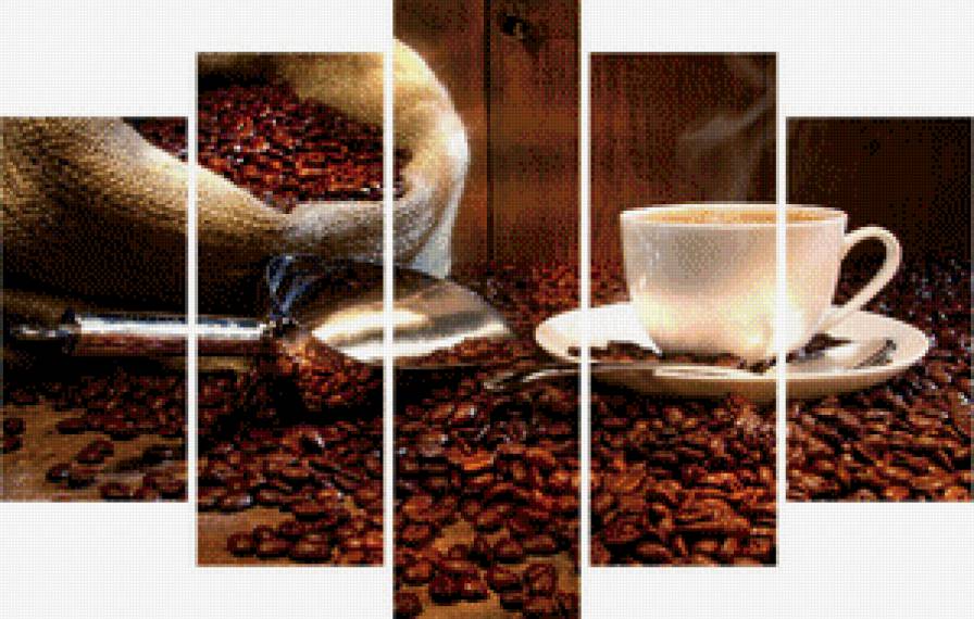 1 Чашка кофе - чашка, полиптих, кофе, мешок - предпросмотр