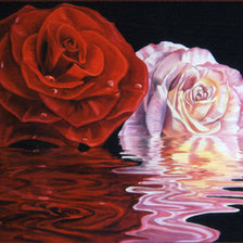 Схема вышивки «Две розы»