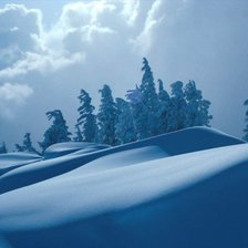 Схема вышивки «Горы в снегу»