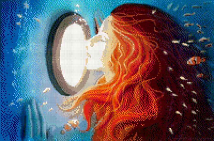 Девушка - девушка, фэнтези, яркие цвета, красота - предпросмотр